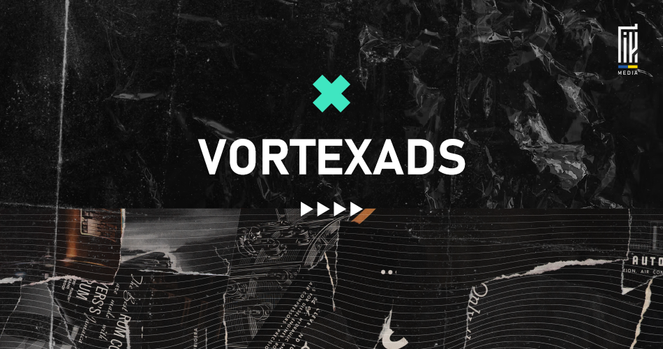 Банер Vortexads з написом 'Огляд' - партнерська програма арбітражу трафіку