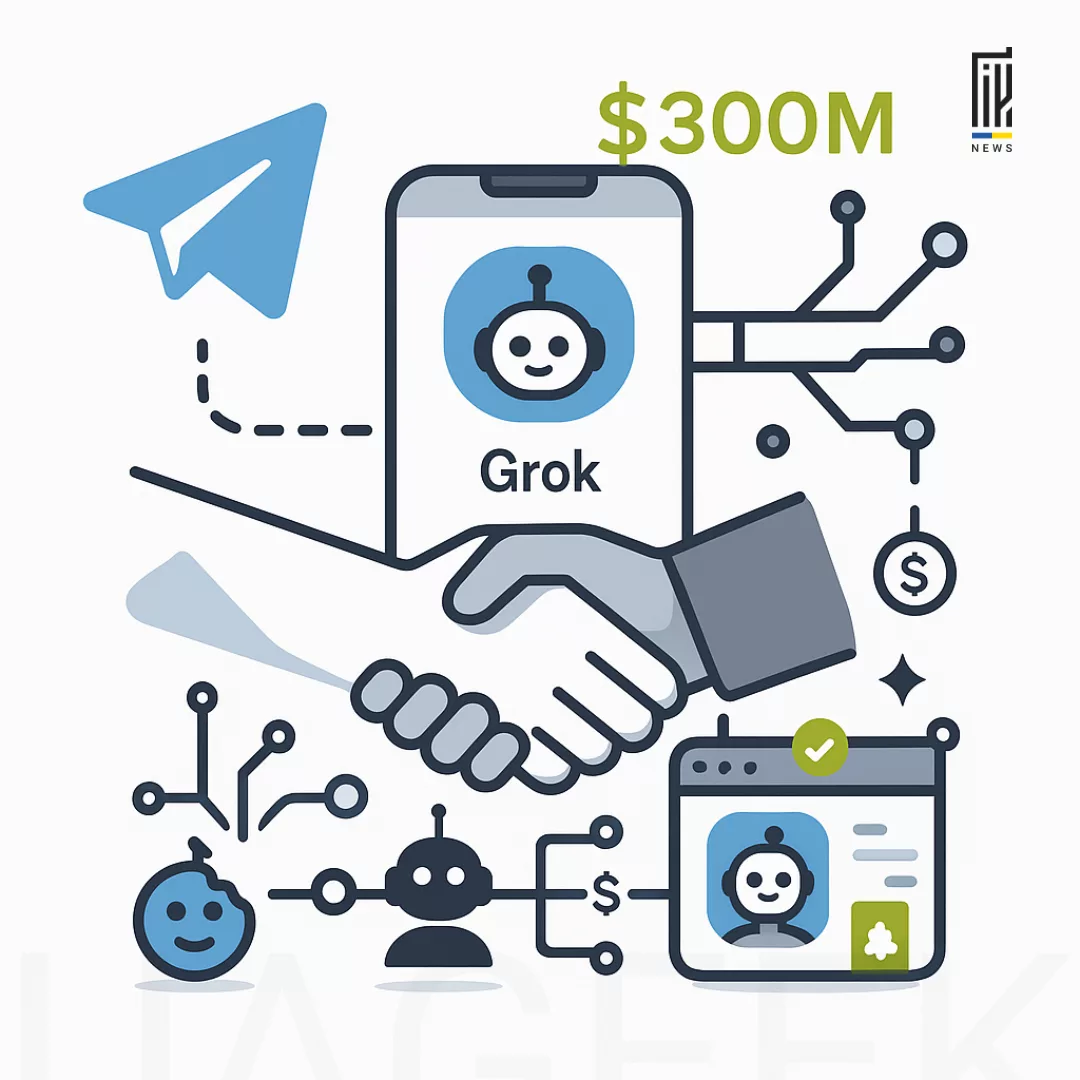 Telegram інтегрує Grok від xAI: AI-бот Маска тепер у месенджері