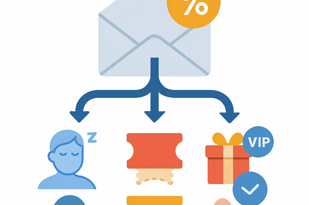 Ілюстрація email-воронки для iGaming: листи, бонуси, ретеншн-гравці