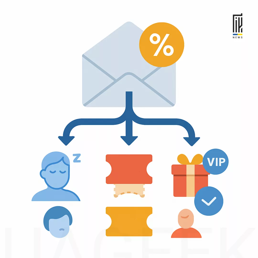 Ілюстрація email-воронки для iGaming: листи, бонуси, ретеншн-гравці