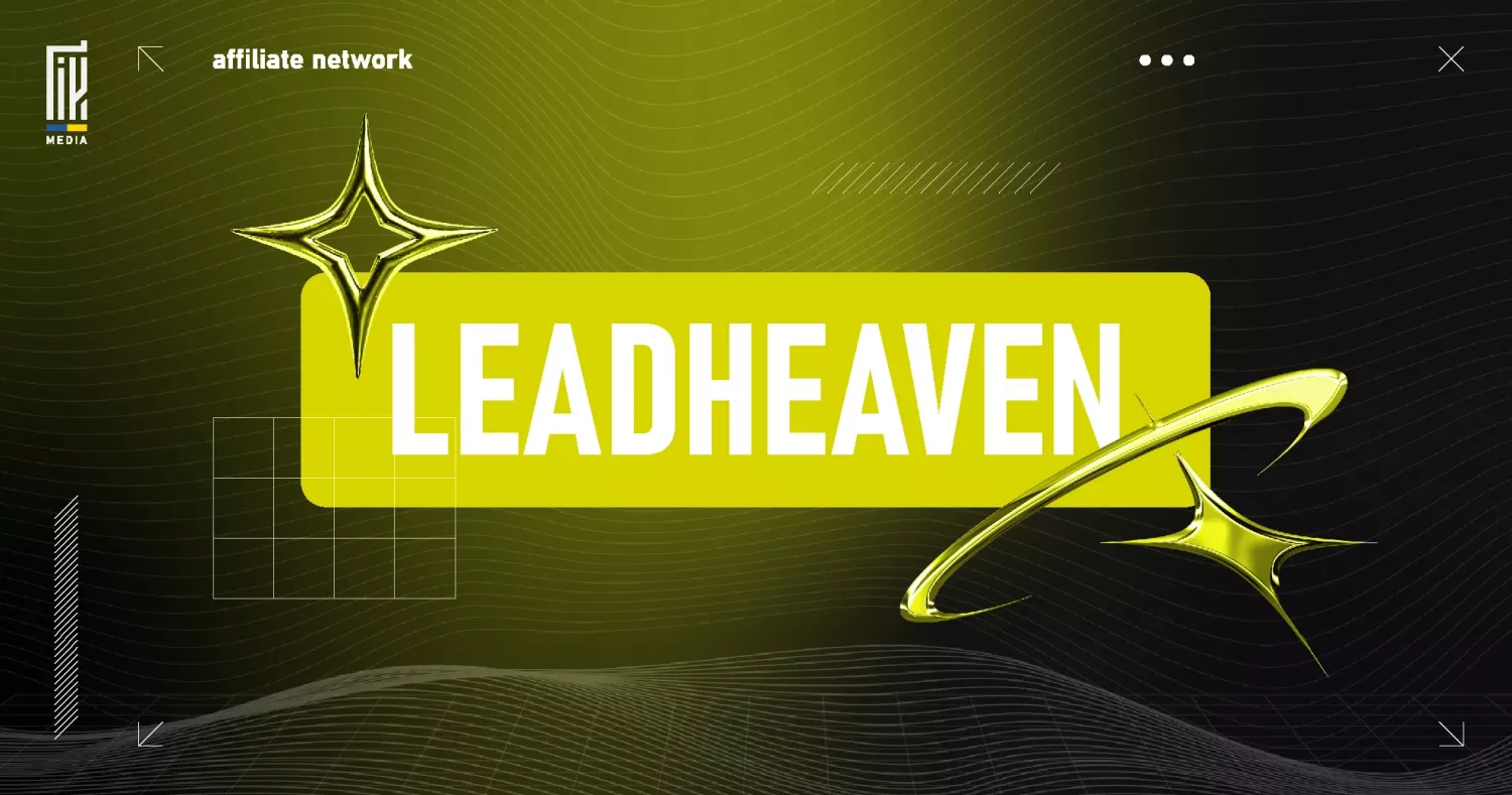 Банер LeadHeaven — affiliate network для iGaming: партнерська програма з офферами gambling та betting і виплатами в USDT або EUR