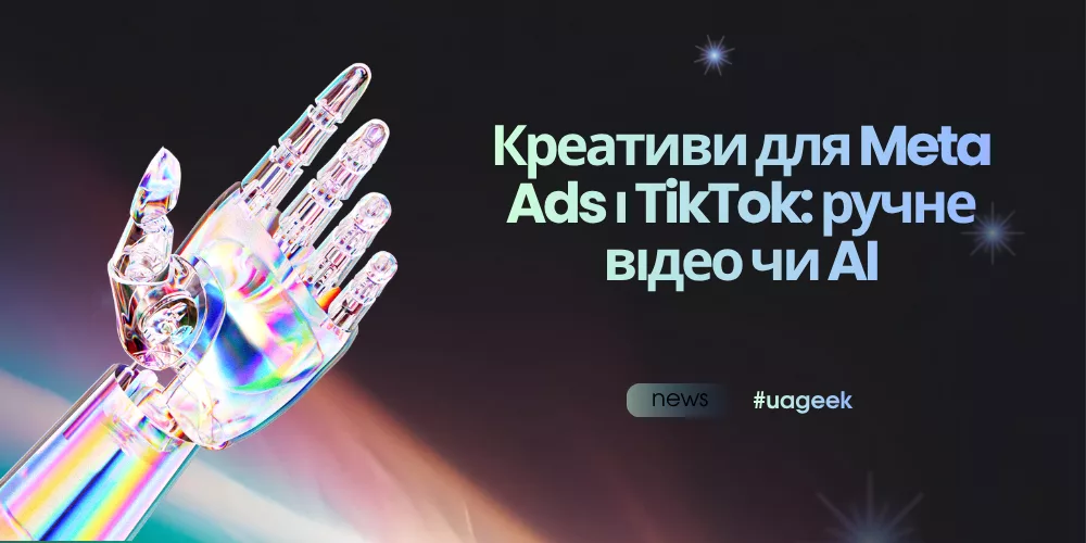 Креативи для Meta Ads і TikTok — порівняння ручного створення відео та AI-генерації